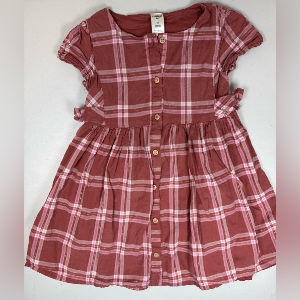 Plaid toddler Oshkosh dress 3T